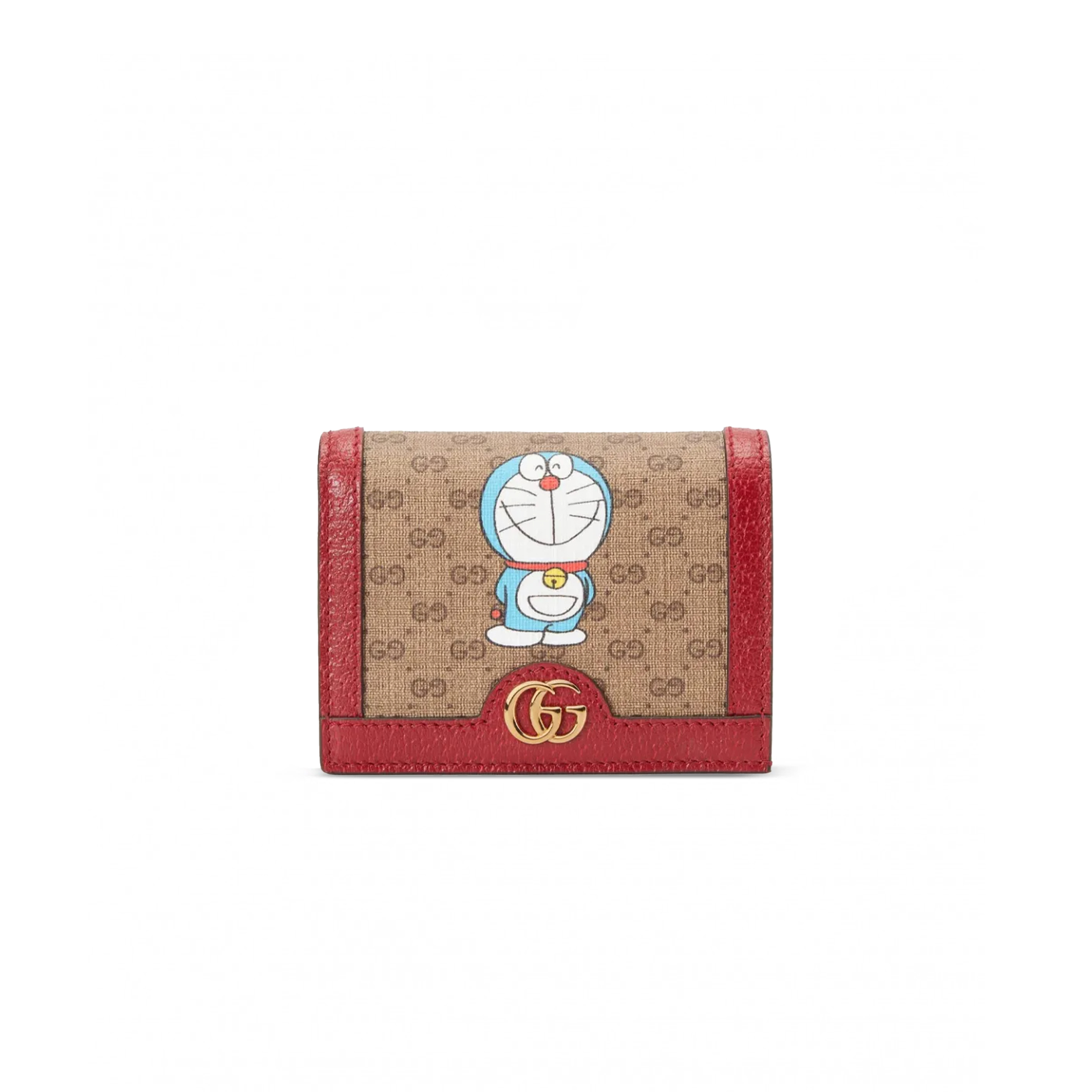 GUCCI DORAEMON COLLABORATION CANVAS WITH LEATHER CARD HOLDER ‎660509 (11*8.5*3cm)